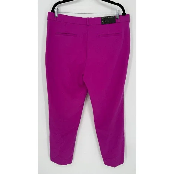 BANANA REPUBLIC RYAN DRESS PANTS FUCHSIA NWT SIZE 16 - Picture 11 of 11